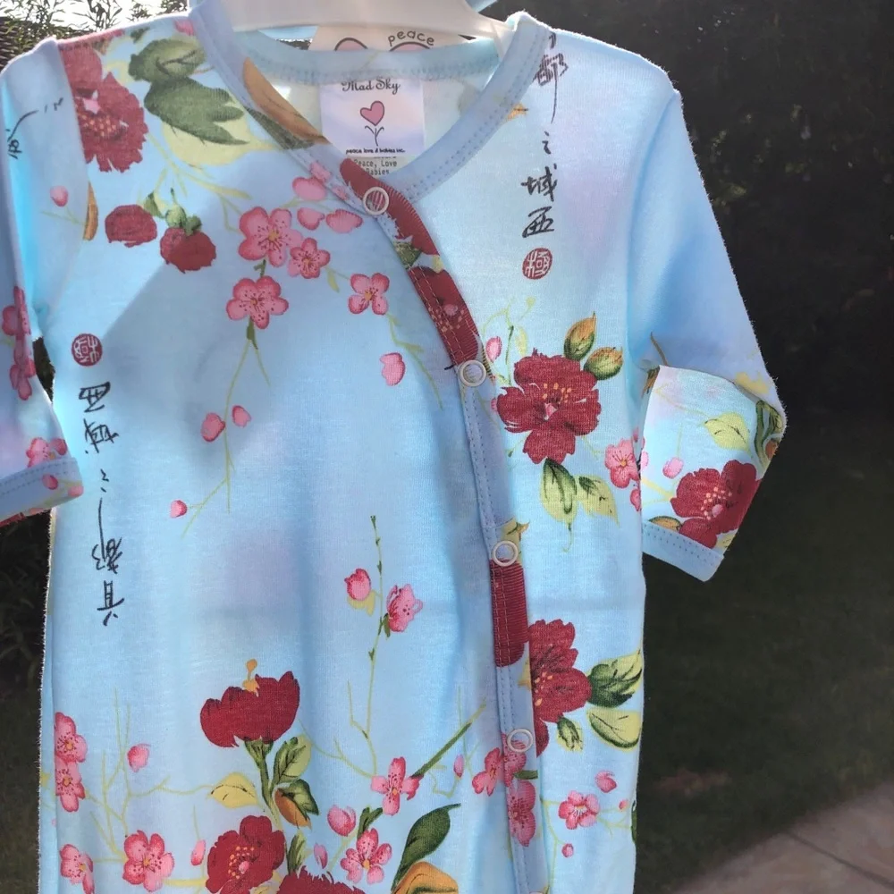 NWT 12 Month MadSky/Peace, Love & Babies PJ‎ Footie Pajamas